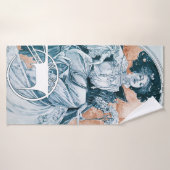 Vrouw met Roos, Mucha Badhanddoek (Badhanddoek)