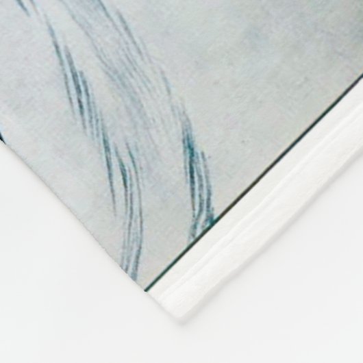 Vrouw met Roos, Mucha Fleece Deken (Hoek)