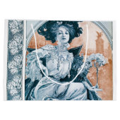 Vrouw met Roos, Mucha Groot Cadeauzakje (Achterkant)