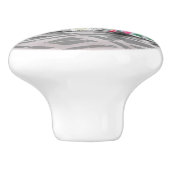 Vrouw met Roze Ballon in Keramische Knob van Parij Knop (Zijkant)