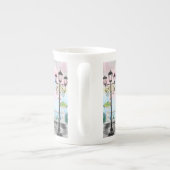 Vrouw met Roze Ballon in Parijs Mok Eiffeltoren (Achterkant)