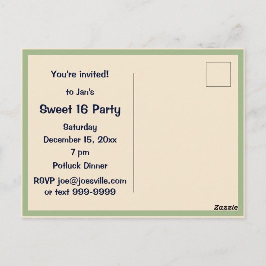 vrouw met roze hibiscus Bloemuitnodiging Briefkaart (Achterkant)