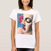  vrouw met Rozen T-shirt (Voorkant)