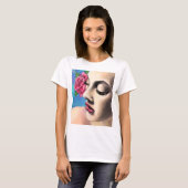  vrouw met Rozen T-shirt (Voorkant volledig)