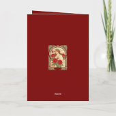 Vrouw Met Rozes Romantische Illustratie Kaart (Achterkant)