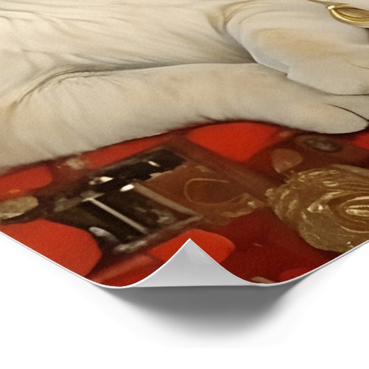   vrouw met Schattigee Katten Koffiekunst Poster (Hoek)