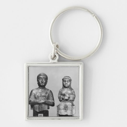 Vrouw met scheerhaar sleutelhanger (Voorkant)