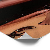 Vrouw met Scorpion Tattoo Kunstwerk Poster (Hoek)