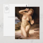Vrouw met Shell - Bouguereau Briefkaart (Voorkant / Achterkant)