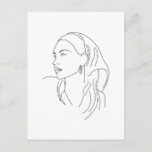 Vrouw met sjaal briefkaart (Voorkant)