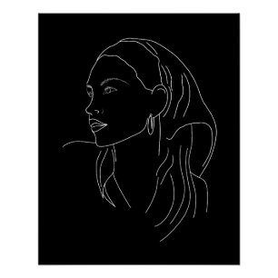 Vrouw met sjaal perfect poster