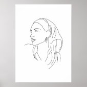 Vrouw met sjaal poster (Voorkant)