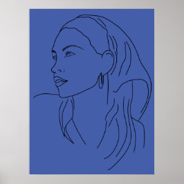 Vrouw met sjaal poster