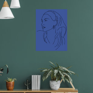 Vrouw met sjaal poster
