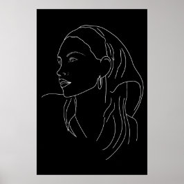 Vrouw met sjaal poster