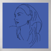 Vrouw met sjaal poster (Voorkant)