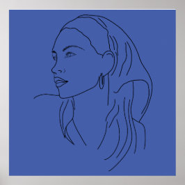 Vrouw met sjaal poster