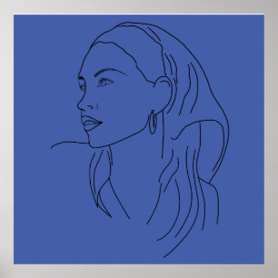Vrouw met sjaal poster