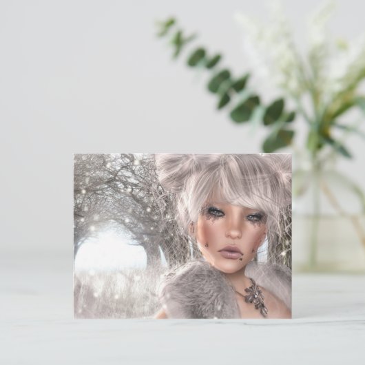 Vrouw met spectrale ogen briefkaart (Staand voorkant)