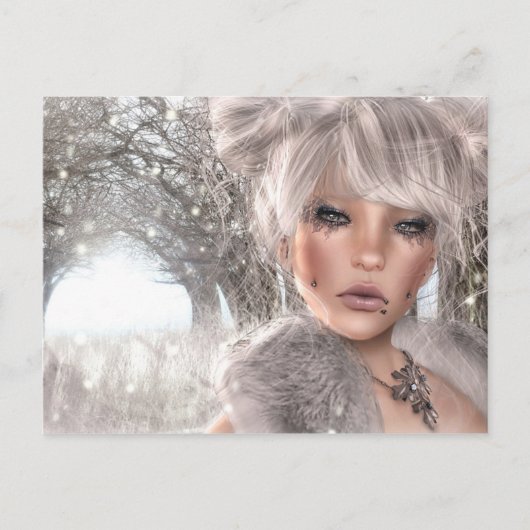 Vrouw met spectrale ogen briefkaart (Voorkant)