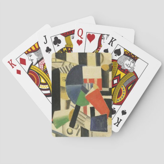 Vrouw met Spiegel - Vintage Kunst Pokerkaarten (Achterkant)