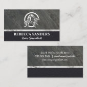 Vrouw met Stromend Haar Logo Visitekaartje (Voorkant / Achterkant)