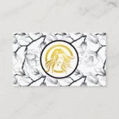 Vrouw met stromend haar | Natuurlijke bloemen Visitekaartje (Voorkant)