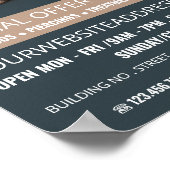 Vrouw met tatoeage, Tattoo & body Piercing Studio Poster (Hoek)