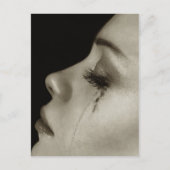 Vrouw met tranen briefkaart (Voorkant)