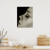 Vrouw met tranen poster (Keuken)