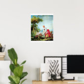 VROUW MET TWEE KINDEREN POSTER (Thuiskantoor)