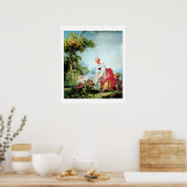 VROUW MET TWEE KINDEREN Premium Canvas Poster (Keuken)