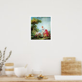 VROUW MET TWEE KINDEREN Premium Canvas Poster (Keuken)