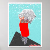Vrouw met Umbrella Poster (Voorkant)