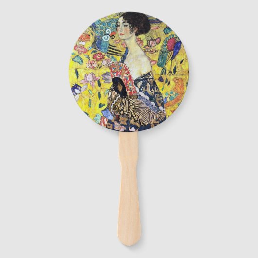 Vrouw met ventilator door Gustav Klimt Handwaaier (Voorkant)