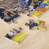 Vrouw met ventilator door Gustav Klimt Legpuzzel (Zijkant)