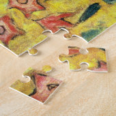 Vrouw met ventilator door Gustav Klimt Legpuzzel (Zijkant)