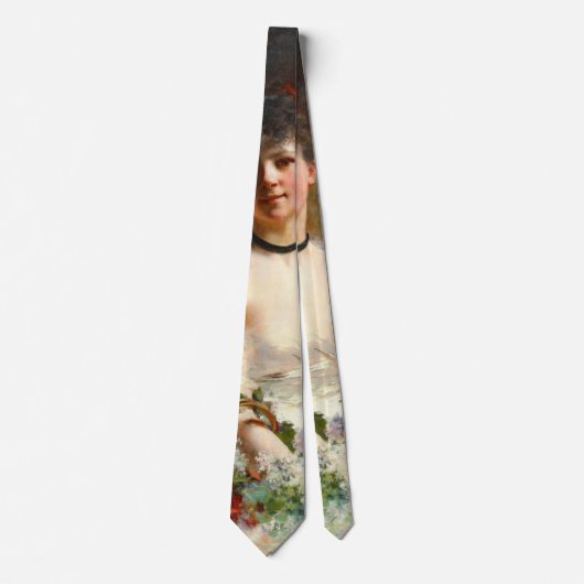 Vrouw met ventilatormand 1850 stropdas (Voorkant)