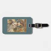 Vrouw met veren - PLM-treinreisposter Bagagelabel (Voorkant horizontaal)