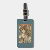 Vrouw met veren - PLM-treinreisposter Bagagelabel (Voorkant verticaal)