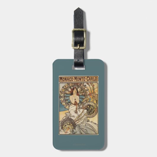 Vrouw met veren - PLM-treinreisposter Bagagelabel (Voorkant verticaal)