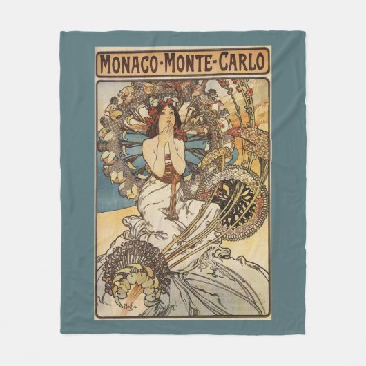 Vrouw met veren - PLM-treinreisposter Fleece Deken (Voorkant)