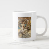 Vrouw met veren - PLM-treinreisposter Grote Koffiekop (Rechts)