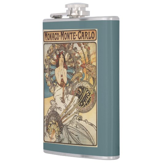 Vrouw met veren - PLM-treinreisposter Heupfles (Links)