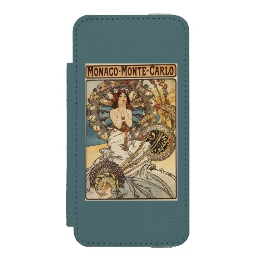 Vrouw met veren - PLM-treinreisposter Incipio iPhone Portemonnee Hoesje (Voorkant Agenda)