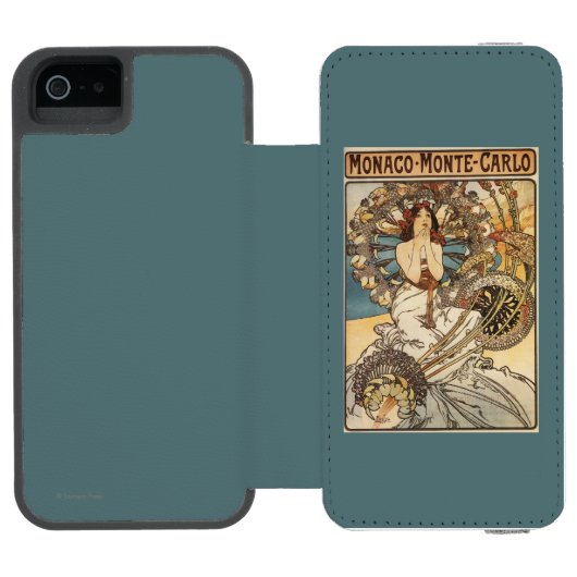 Vrouw met veren - PLM-treinreisposter Incipio iPhone Portemonnee Hoesje (Agenda Open)