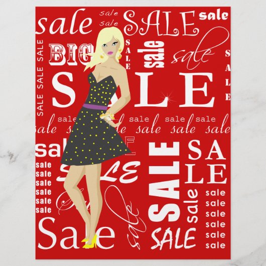  vrouw met verkoopbrochure Specials Flyer (Voorkant)