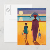 Vrouw met vis briefkaart (Voorkant / Achterkant)