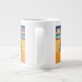 Vrouw met vis grote koffiekop (Achterkant)