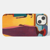 Vrouw met vis iPhone hoesje (Achterkant horizontaal)
